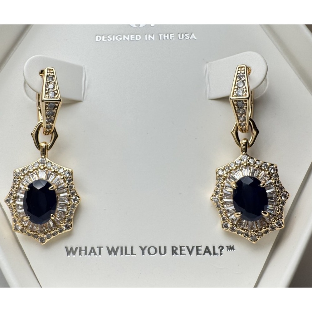 Bomb Party Sept Earrings - ER42534 Velvet Promises - Sapphire on Gold